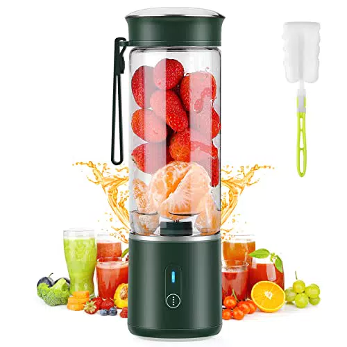 BlumWay Smoothie Maker 400ML – Tragbarer USB Mixer mit 6 Klingen für Getränke