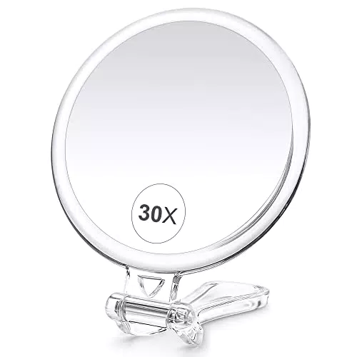 MIYADIVA Vergrößerungsspiegel 30X – Handspiegel für Augenbrauen und Makeup