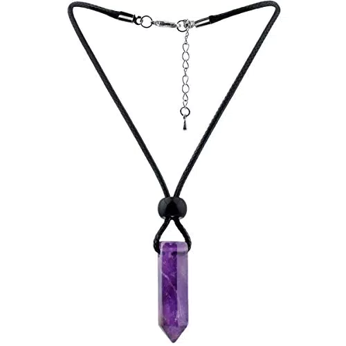 Mookaitedecor Heilstein Halskette für Frauen und Männer mit Amethyst Anhänger