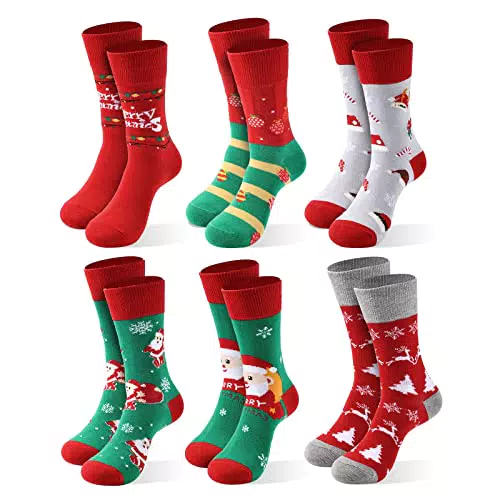 Moonlight Manor Weihnachtsstrick Socken für Frauen – Warme, weiche Crew Socken