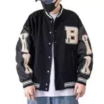 Moshtashio Herren Collegejacke Baseballjacke Unisex Sportjacke Streetwear