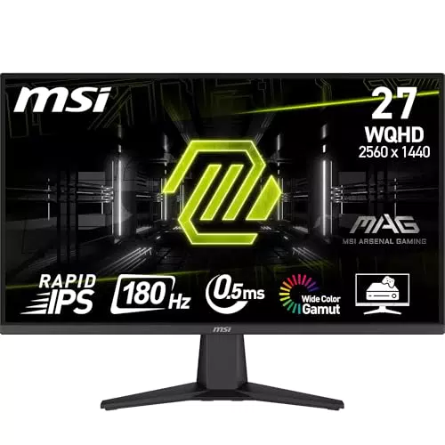 MSI MAG 275QF WQHD Gaming Monitor 2560x1440, 180Hz, HDR Ready, rahmenlos