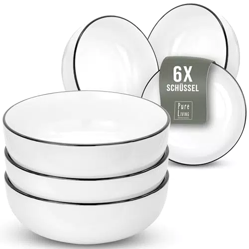 Premium Porzellan Kaffeetassen Set im Skandinavischen Design - Spülmaschinenfest