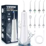 Elektrische Munddusche Vimmk Zahndusche - Kabellos, 5 Modi & 8 Düsen, USB-C, IPX7 Wasserdicht