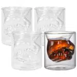 Narosebe Schnapsgläser mit 3D-Relief-Faust-Form für Tequila und Whisky