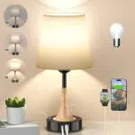 NestAura Nachttischlampe Touch Dimmbar mit USB Ladefunktion und 3 Helligkeitsstufen