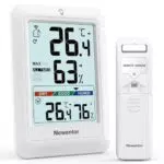 Newentor MAX MIN Thermometer und Hygrometer mit Außensensor und Beleuchtung