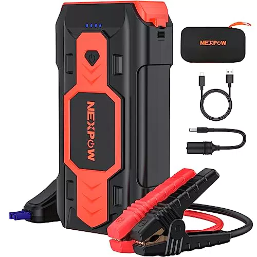 NEXPOW 2500A Starthilfe Powerbank für 12V Autos, intelligentes Starthilfekabel