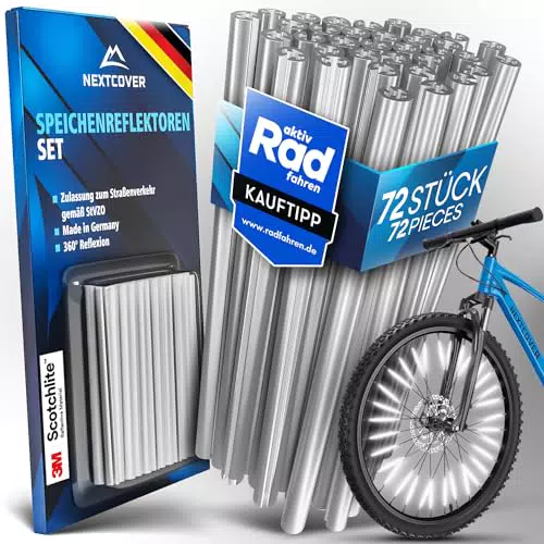 Nextcover® Speichenreflektoren für Fahrrad - StVZO zugelassen, maximale Sichtbarkeit
