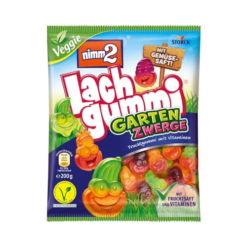 nimm2 Lachgummi Gartenzwerge – Fruchtgummi mit Fruchtsaft und Vitaminen