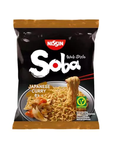 NISSIN Soba Bag – Japanische Curry Wok Style Instant-Nudeln, vegetarisch