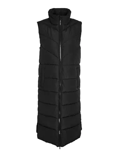 Noisy May Lange Wattierte Puffer Steppjacke Wadenlang ohne Ärmel & Kapuze