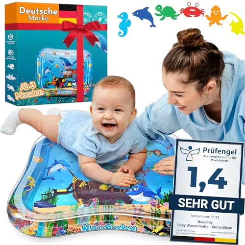NouBaby® Wassermatte für Babys - BPA-frei, ideal für die Bauchlage und Spielzeit
