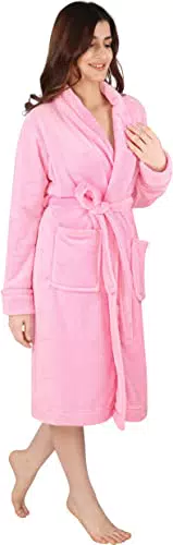 NY Threads Damen Fleece Plüsch Morgenmantel – Weicher Hausmantel