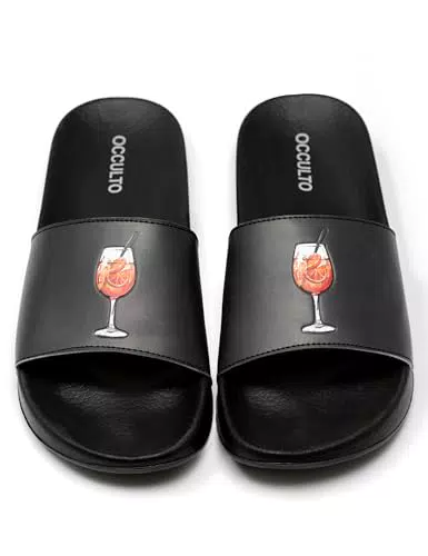 Occulto Spritz Motiv Badelatschen für Damen und Herren, Modell Lou