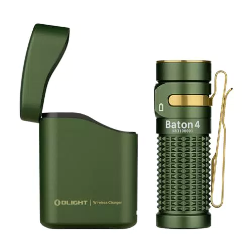 OLIGHT Baton 4 Mini LED Taschenlampe wiederaufladbar mit dimmbarem Ladecase