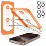 OMOTON Panzerglas für iPhone 16 Pro Max, Auto-Installation, Bläschenfrei, 9H Härte