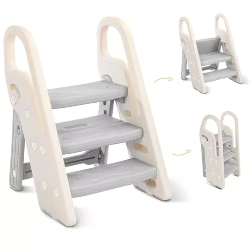 Onasti Tritthocker für Kinder, höhenverstellbar, multifunktional, faltbar