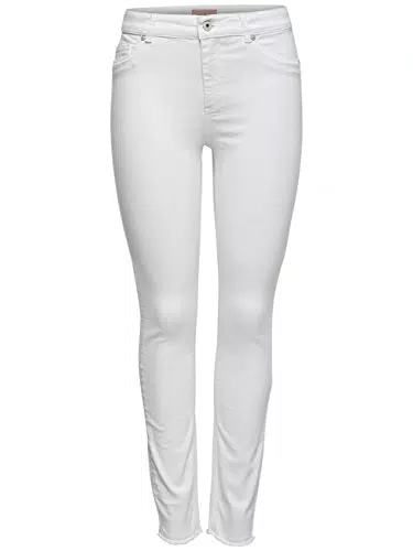 ONLY Onlblush Life Mid Raw Ank Skinny Jeans