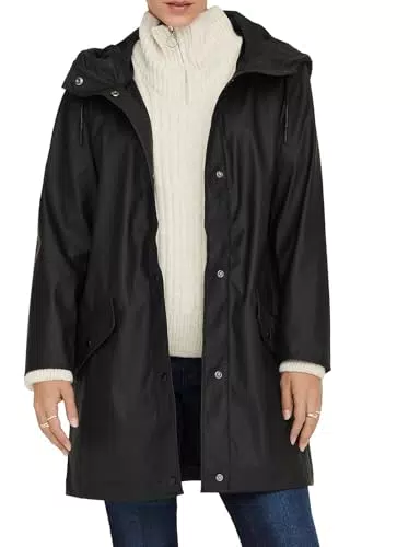 ONLY Regenmantel für Damen – Einfarbige Regenjacke