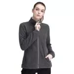 OutPro Damen Fleecejacke Stehkragen mit Reißverschluss, winddicht und antistatisch