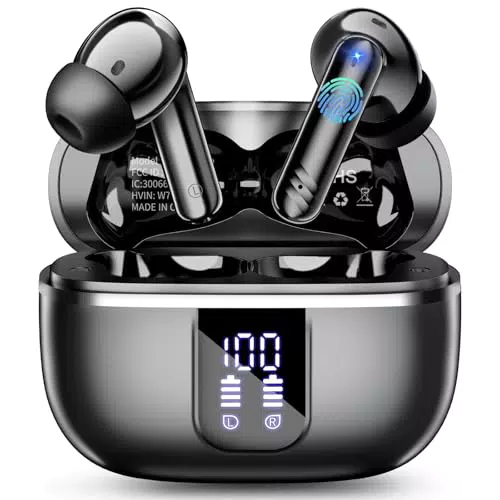 OWMSIC Bluetooth Kopfhörer mit ENC Noise Cancelling, IPX7 Wasserdicht, 38 Std Akku