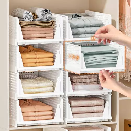 OYREL Faltbarer Kleiderschrank Organizer für Schlafzimmer, Küche, Bad und Büro