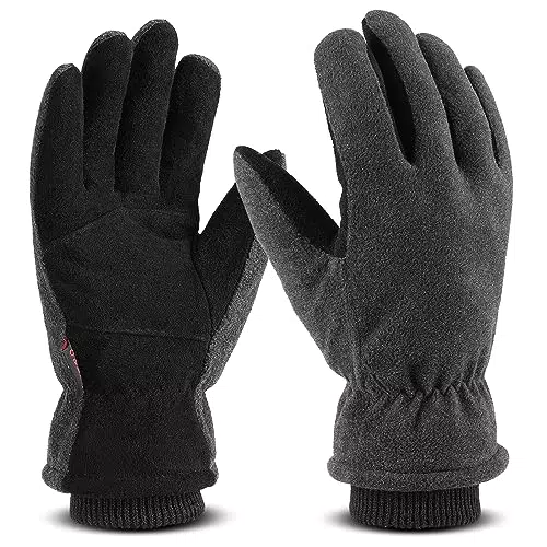 OZERO Thermo Handschuhe aus Leder für den Winter – Ideal zum Laufen