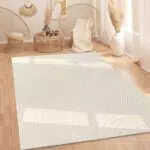 Paco Home Hochflor Teppich für Wohnzimmer und Schlafzimmer im skandinavischen Boho-Stil