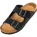 Palado Herren Pantoletten Korfu – Veloursleder, ergonomisches Weichfußbett