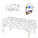 Papier Tischdecke Ausmalen für Kinder – Wasserdichte Rugby Partydekoration