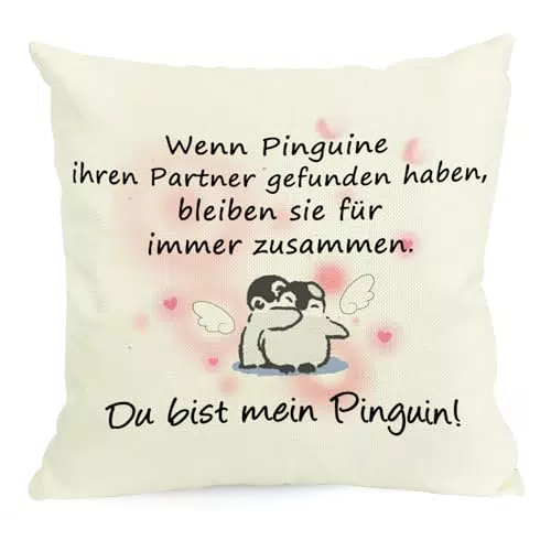 Partner Geschenke Kissenbezug für Paare – Hochzeitstag und Valentinstag
