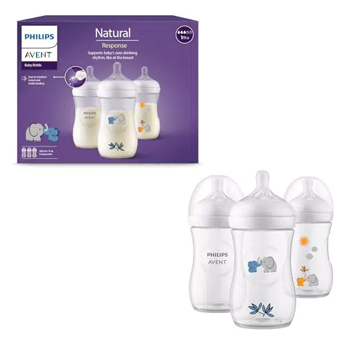 Philips Avent Natural Response Geschenkset für Babys mit T3 Saugern, SCY903/63