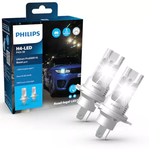 Philips Ultinon Pro6000 Boost Gen2 H4-LED Scheinwerferlampe mit Straßenzulassung