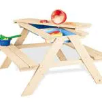 PINOLINO Kindersitzgarnitur Matsch-Nicki mit abnehmbarer Arbeitsplatte aus Holz