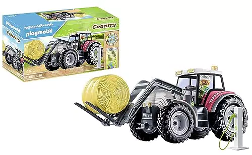 PLAYMOBIL Country Traktor mit Anhänger und Wassertank für kreatives Spielen