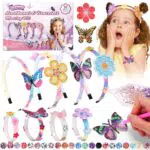 Pllieay Diamond Painting Bastelset für Mädchen - DIY Haarschmuck und Armbänder