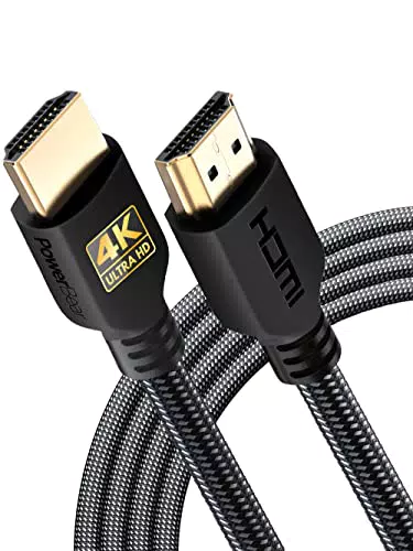 PowerBear HDMI Kabel 4K 3m – Hochgeschwindigkeit, geflochten, mit Goldanschlüssen