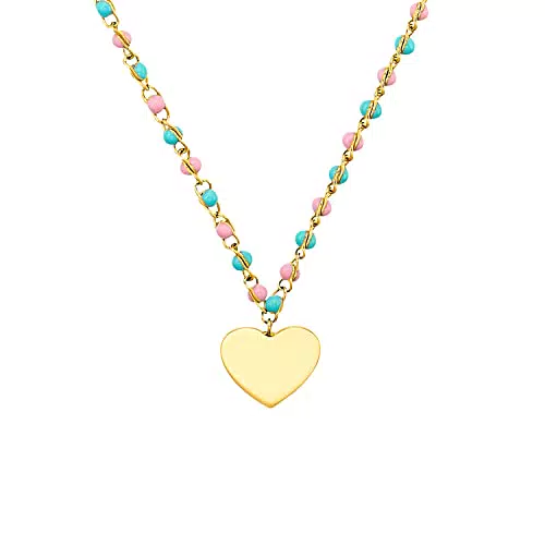 Prinzessin Lillifee Ohrringe Mädchen Kinder Ohrstecker Herz Edelstahl Gold bunt
