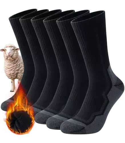 PULIOU Merino Wandersocken für Herren und Damen – Thermosocken für Outdoor-Aktivitäten