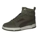 PUMA RBD Game WTR Jr Sneaker, Deep Olive-Dark Chocolate Team Gold