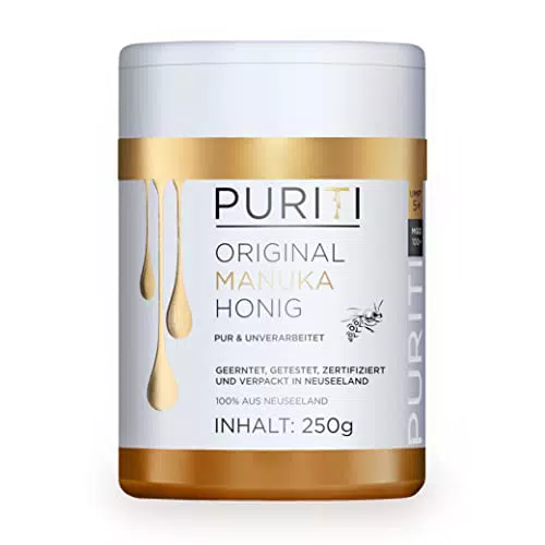 PURITI Manuka Honig MGO 100+ - Laborgeprüftes Naturprodukt aus Neuseeland
