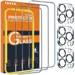 Panzer Schutz Glas für iPhone 15 - Kameraschutz, 9H Härte, Displayschutzfolie