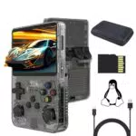 R36S Handheld Spielkonsole mit 3,5 Zoll IPS Bildschirm und 128G TF Karte
