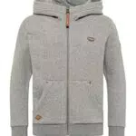 Ragwear Nesie Sweatjacke für Mädchen mit Kapuze und Reißverschluss aus Bio-Baumwolle