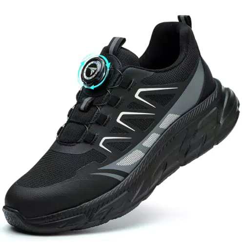 RASEARY Sicherheitsschuhe für Herren und Damen - Bequeme Stahlkappenschuhe