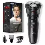 ShvComf Elektrorasierer für Herren, wasserdicht, kabellos, mit Trimmer