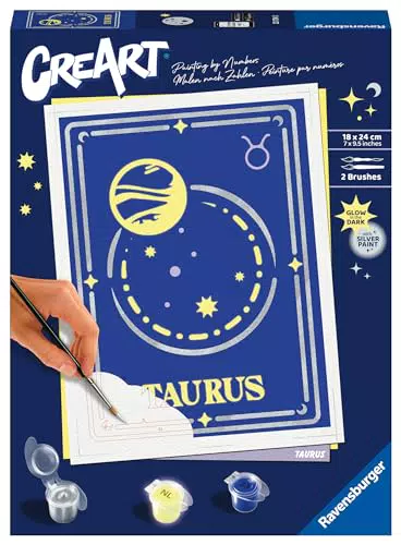 Ravensburger CreArt Malen nach Zahlen Sternzeichen Stier für Erwachsene
