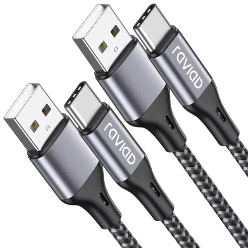 RAVIAD USB C Kabel Schnellladekabel für iPhone 15 Pro Max, Samsung Galaxy S24 S23 S22 S21 S20 S10 S9 S8, Huawei P60, Xperia, OnePlus
