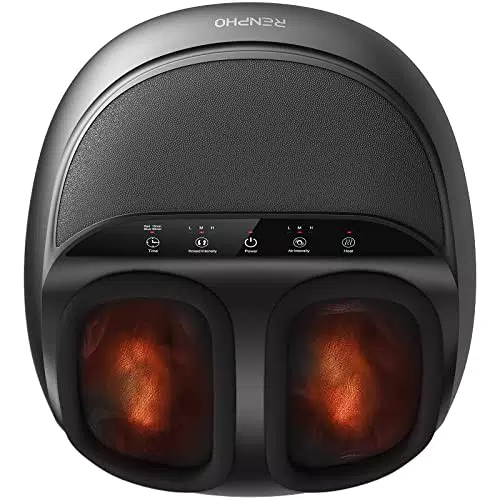 RENPHO Massagesitzauflage, Shiatsu Massageauflage Rückenmassagegerät mit DREI Massagezonen Wärmefunktion und Vibrationsmassage